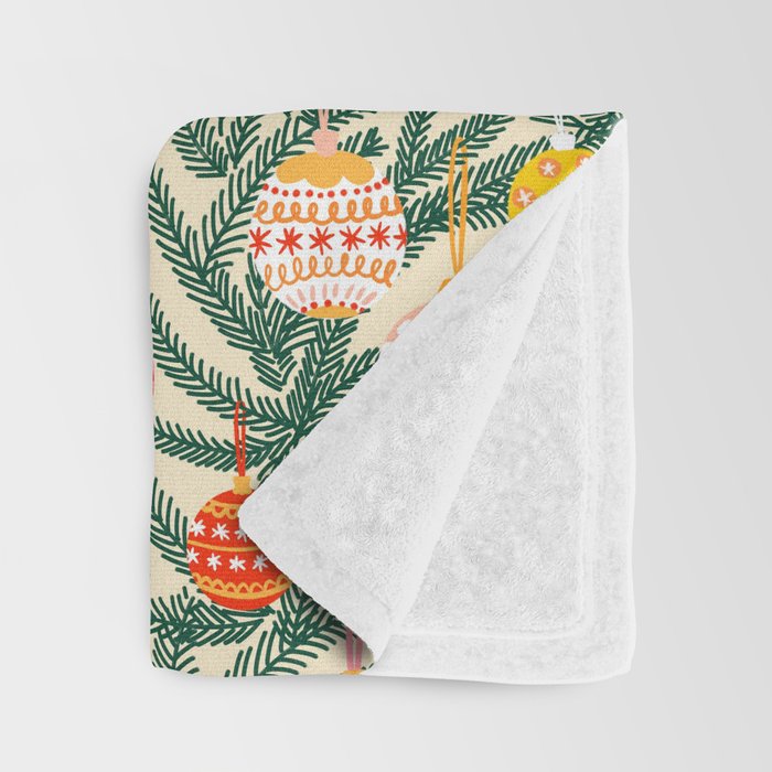 Christmas Baubles Pattern Throw Blanket Gallery Image 3