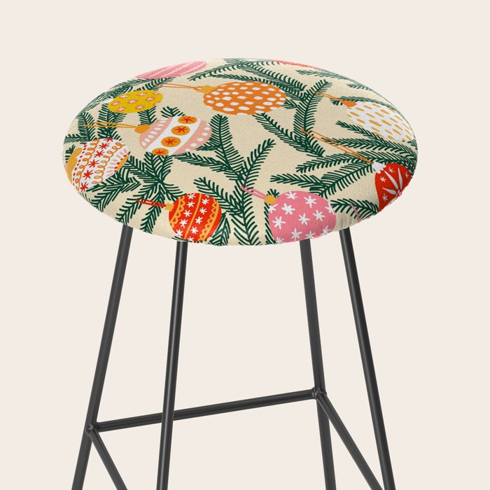 Christmas Baubles Pattern Stool Gallery Image 2
