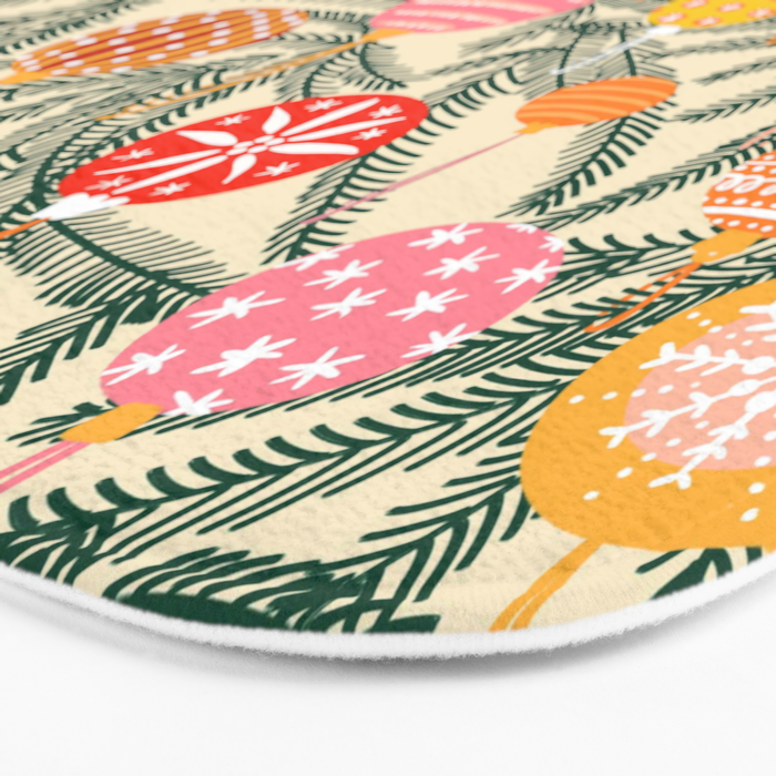 Christmas Baubles Pattern Bath Mat Gallery Image 3