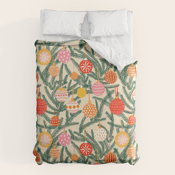 Christmas Baubles Pattern Duvet Cover Gallery Image 6