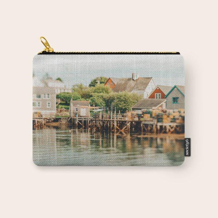 Waterfront  Port Clyde Maine nautical travel photograph Carry All Pouch Gallery Image 1