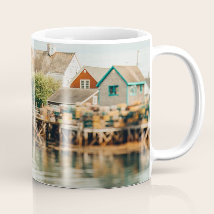 Waterfront  Port Clyde Maine nautical travel photograph Coffee Mug Gallery Image 1