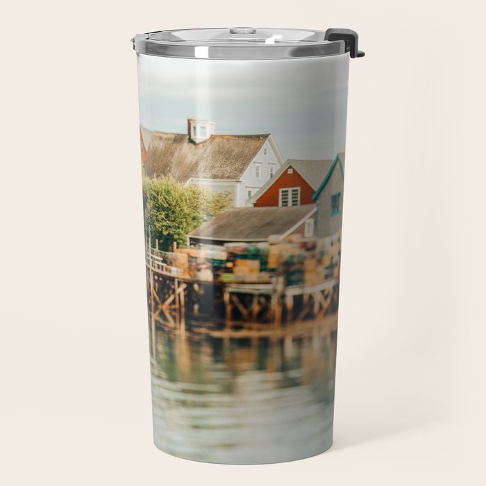 Waterfront  Port Clyde Maine nautical travel photograph Travel Mug Gallery Image 2