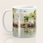 Waterfront  Port Clyde Maine nautical travel photograph Coffee Mug Gallery Image 3