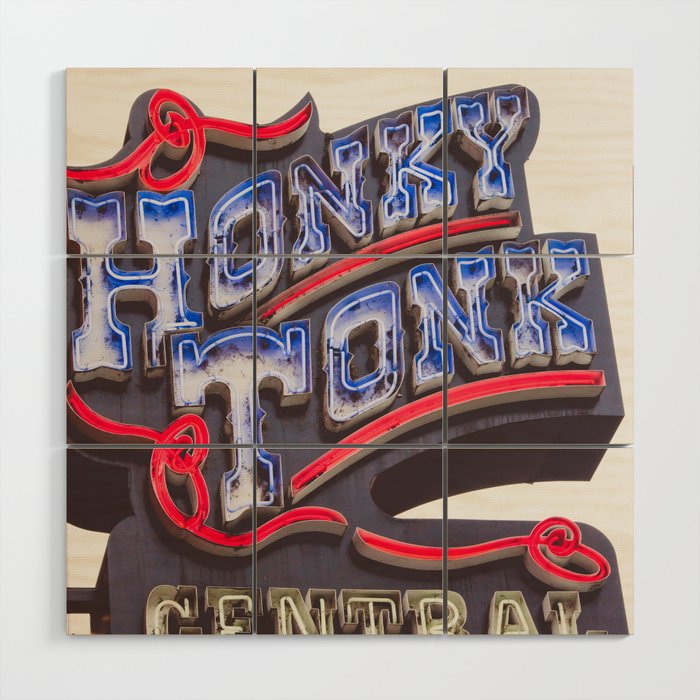 Honkytonk Central - Nashville Wood Wall Art Gallery Image 1