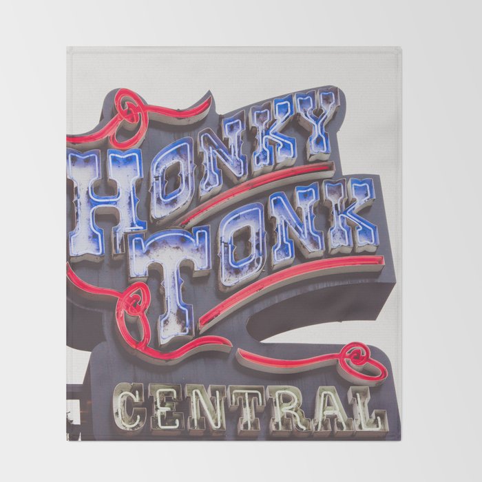 Honkytonk Central - Nashville Throw Blanket Gallery Image 2