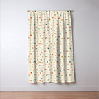 Retro abstract christmas decoration pattern Window Curtain Gallery Image 3