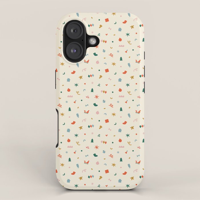 Retro abstract christmas decoration pattern iPhone Case Gallery Image 1