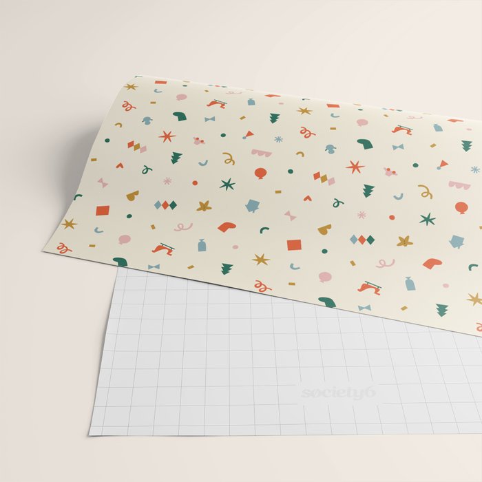 Retro abstract christmas decoration pattern Wrapping Paper Gallery Image 2
