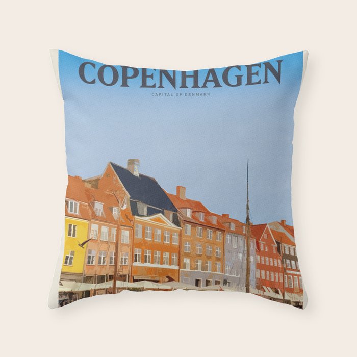 Visit Copenhagen Throw Pillow Gallery Image 6