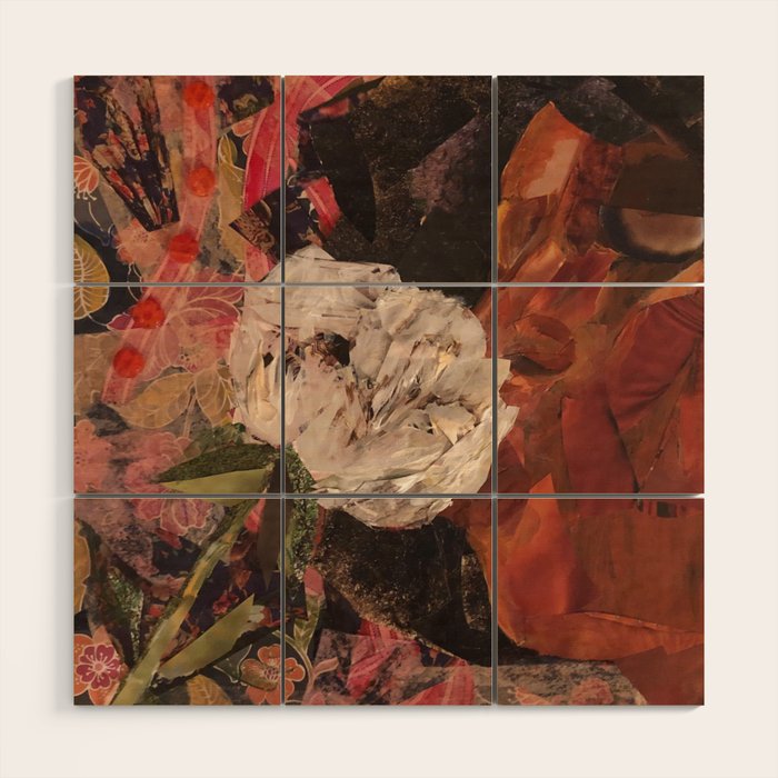 Peony in Bloom Wood Wall Art Gallery Image 1