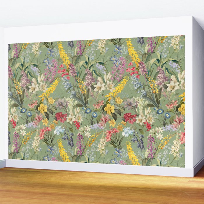 Isolated Blooms II Wall Mural Gallery Image 2