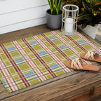 Subtle Plaid Warmth Outdoor Rug Gallery Image 2