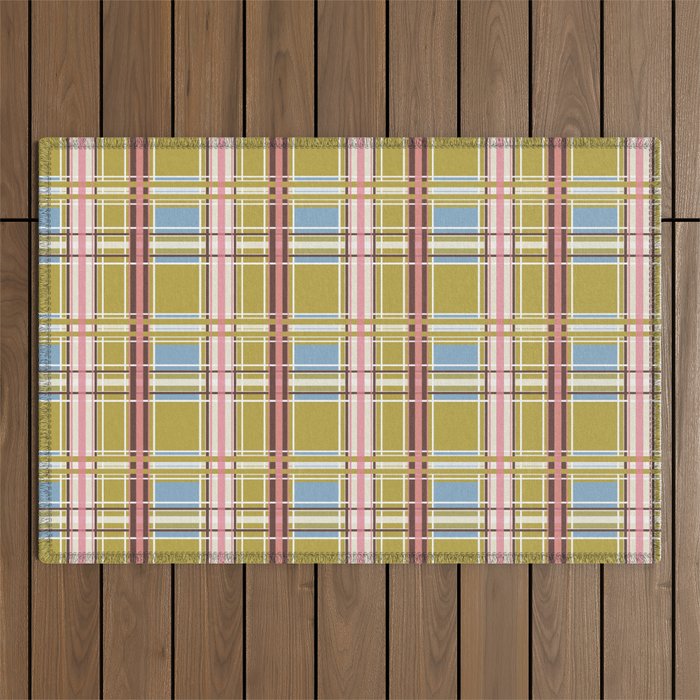 Subtle Plaid Warmth Outdoor Rug Gallery Image 1