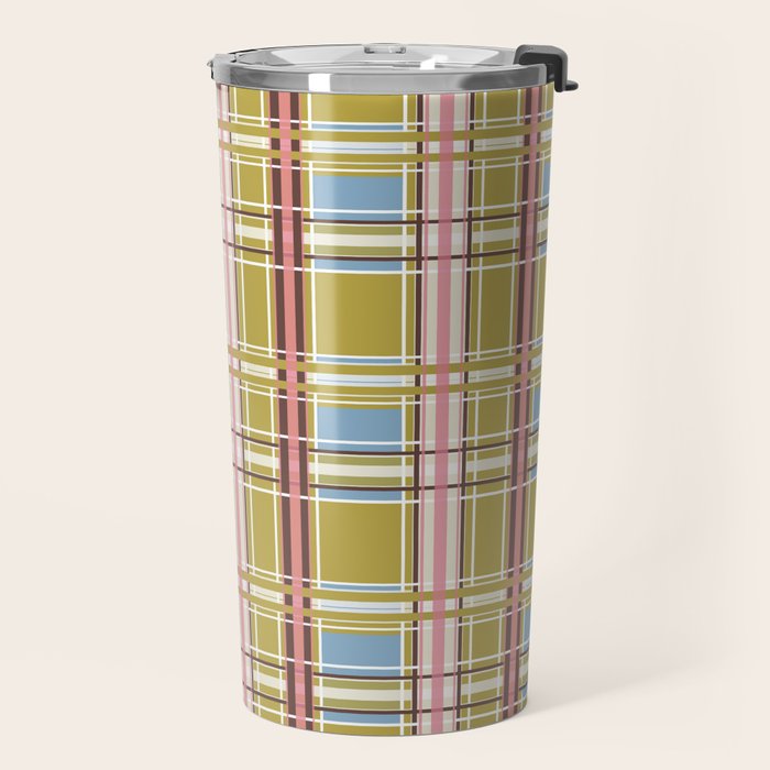 Subtle Plaid Warmth Travel Mug Gallery Image 2