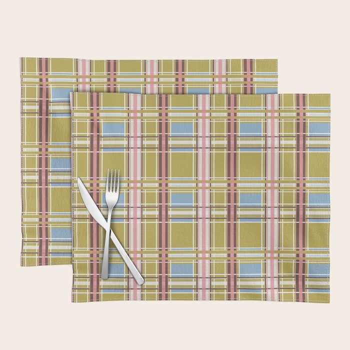 Subtle Plaid Warmth Placemat Gallery Image 1
