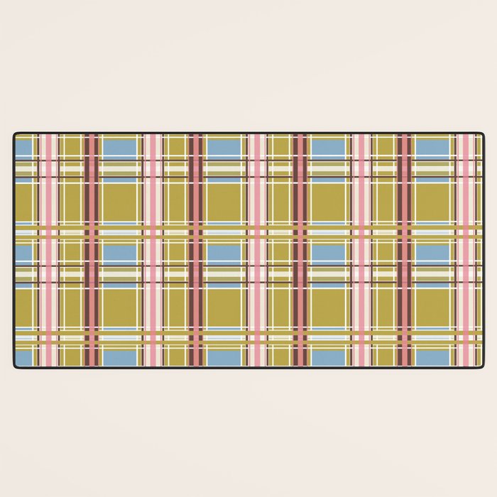 Subtle Plaid Warmth Desk Mat Gallery Image 3