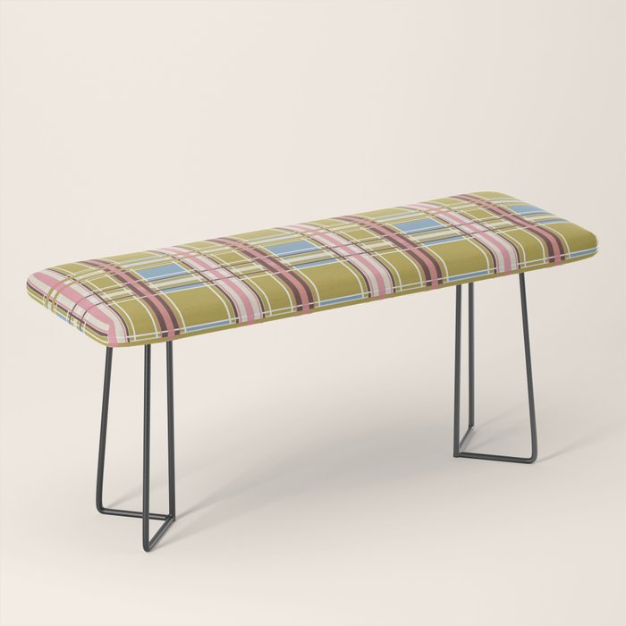 Subtle Plaid Warmth Bench Gallery Image 1