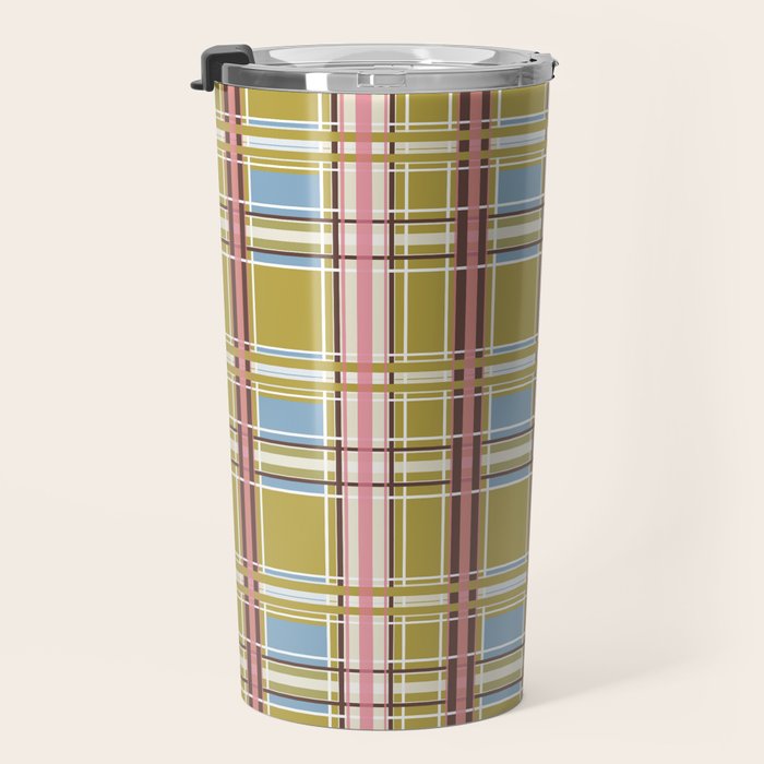 Subtle Plaid Warmth Travel Mug Gallery Image 3