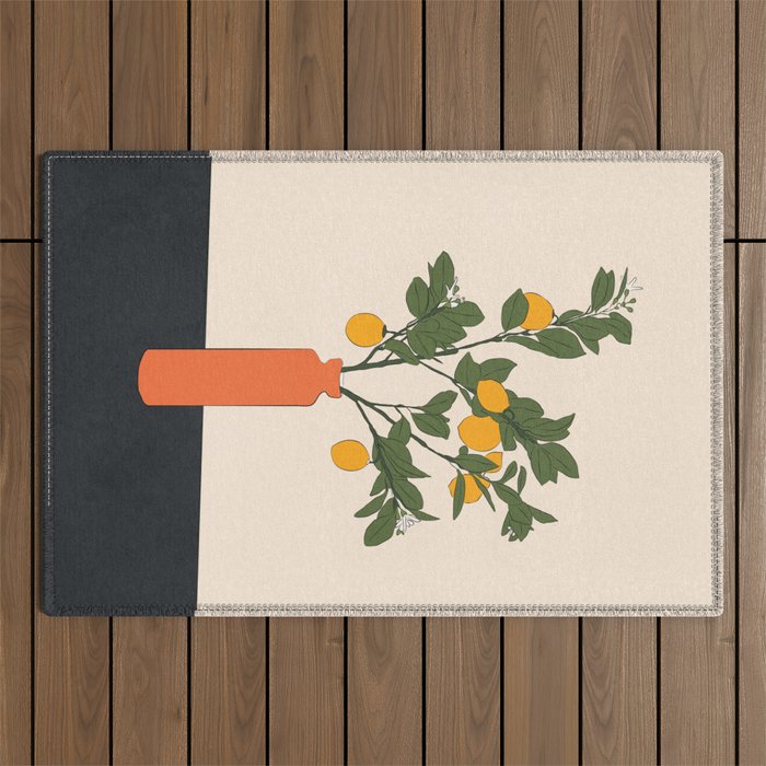 Ripe Lemon Plant Outdoor Rug Gallery Image 1