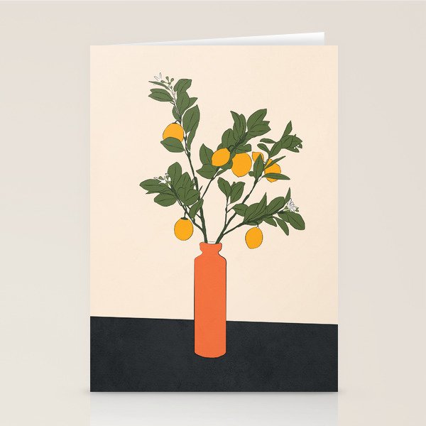 Ripe Lemon Plant Stationery Card Gallery Image 1