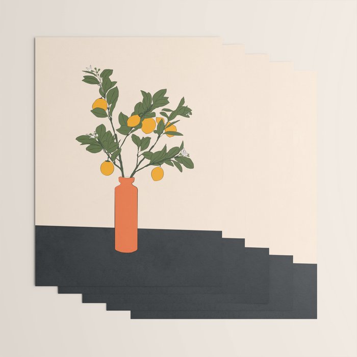 Ripe Lemon Plant Wrapping Paper Gallery Image 3