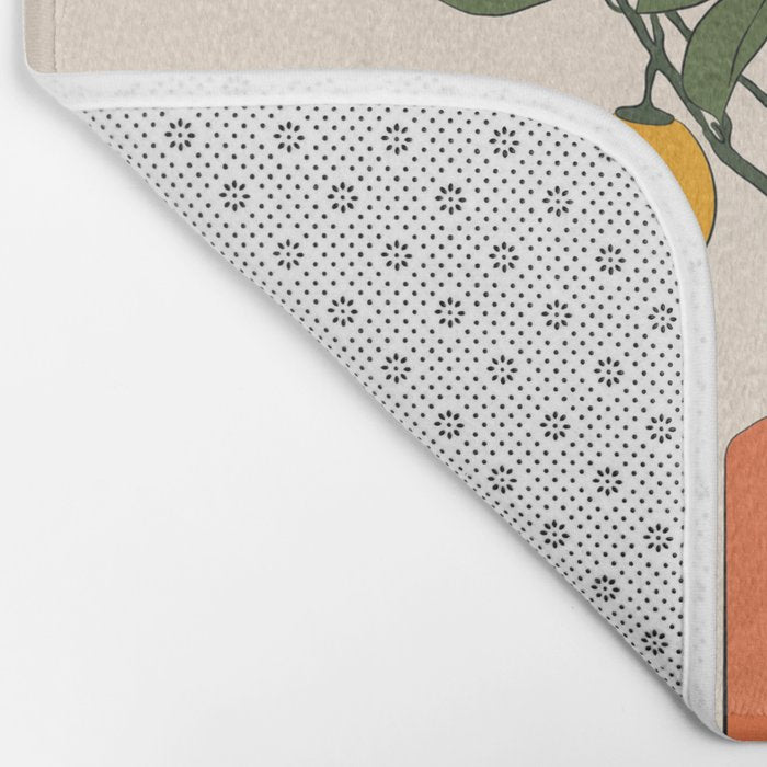Ripe Lemon Plant Bath Mat Gallery Image 2