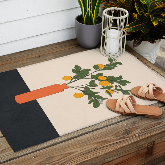 Ripe Lemon Plant Outdoor Rug Gallery Image 2