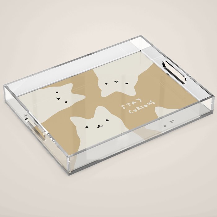 The Curious Cats Acrylic Tray Gallery Image 1