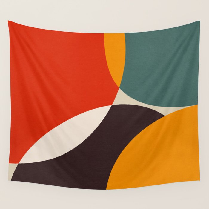 mid century bauhaus modern 2021 Wall Tapestry Gallery Image 1