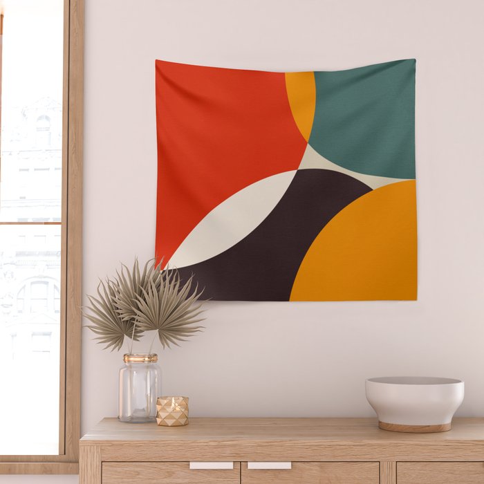 mid century bauhaus modern 2021 Wall Tapestry Gallery Image 2