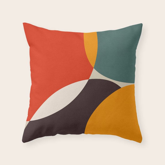 mid century bauhaus modern 2021 Throw Pillow Gallery Image 1