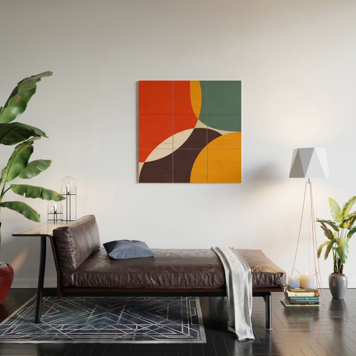 mid century bauhaus modern 2021 Wood Wall Art Gallery Image 2