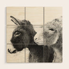 Donkey Love Wood Wall Art Gallery Image 1