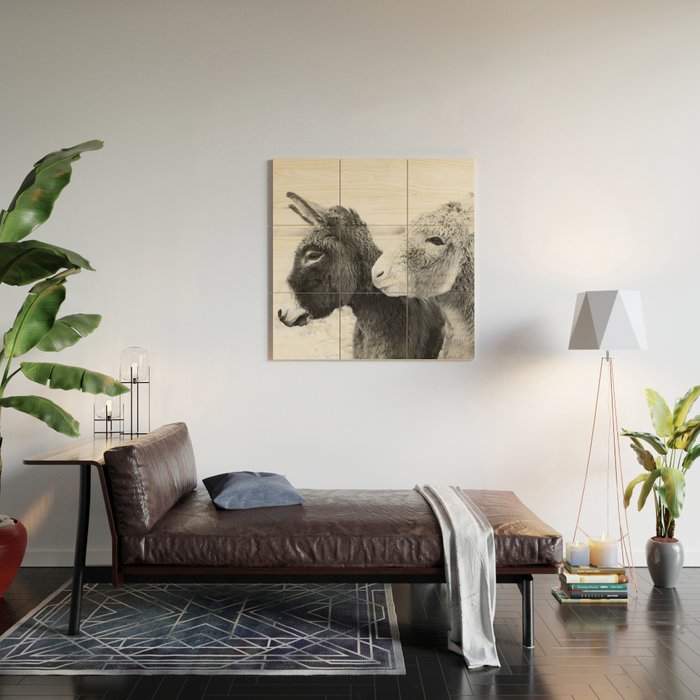 Donkey Love Wood Wall Art Gallery Image 2