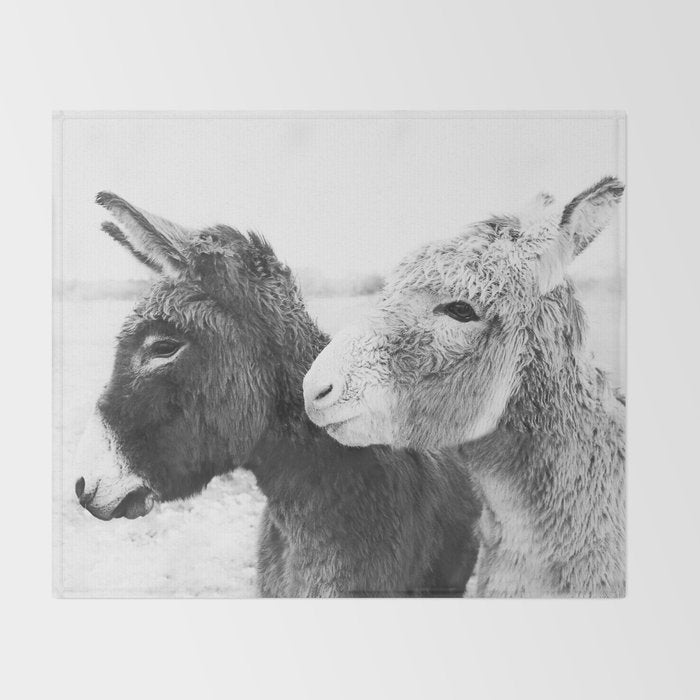 Donkey Love Throw Blanket Gallery Image 2