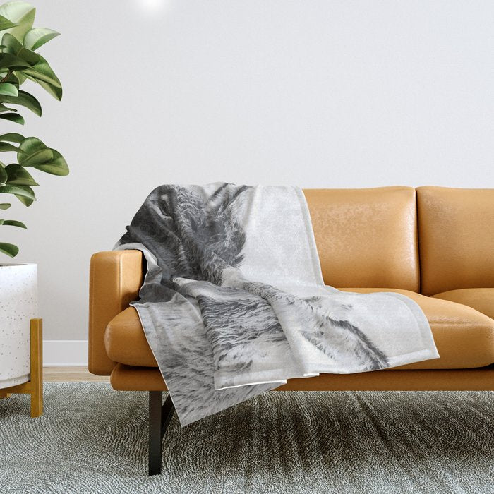 Donkey Love Throw Blanket Gallery Image 1