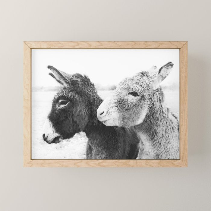 Donkey Love Mini Art Print Gallery Image 1