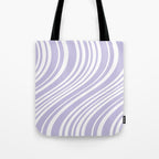 Wavy Stripes XXVIII - Lilac Purple Tote Bag Gallery Image 1