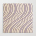 Wavy Stripes XXVIII - Lilac Purple Wood Wall Art Gallery Image 1