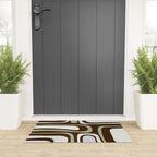 Palm Springs Mid-Century Modern Abstract in Brown, Sage, Light Gray, and Cream Welcome Mat Gallery Image 3