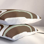 Palm Springs Mid-Century Modern Abstract in Brown, Sage, Light Gray, and Cream Pillow Sham Gallery Image 3