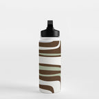 Palm Springs Mid-Century Modern Abstract in Brown, Sage, Light Gray, and Cream Water Bottle Gallery Image 3