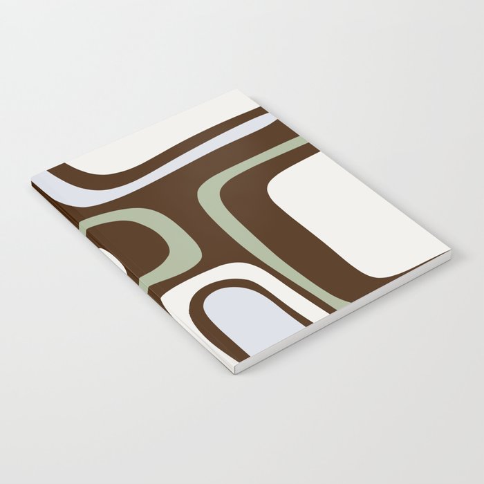 Palm Springs Mid-Century Modern Abstract in Brown, Sage, Light Gray, and Cream Notebook Gallery Image 2