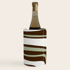 Palm Springs Mid-Century Modern Abstract in Brown, Sage, Light Gray, and Cream Wine Chiller Gallery Image 2