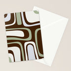 Palm Springs Mid-Century Modern Abstract in Brown, Sage, Light Gray, and Cream Stationery Card Gallery Image 2