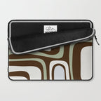 Palm Springs Mid-Century Modern Abstract in Brown, Sage, Light Gray, and Cream Laptop Sleeve Gallery Image 2