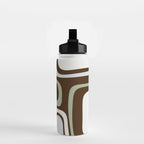 Palm Springs Mid-Century Modern Abstract in Brown, Sage, Light Gray, and Cream Water Bottle Gallery Image 2