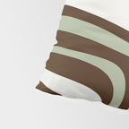 Palm Springs Mid-Century Modern Abstract in Brown, Sage, Light Gray, and Cream Pillow Sham Gallery Image 4
