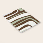 Palm Springs Mid-Century Modern Abstract in Brown, Sage, Light Gray, and Cream Notebook Gallery Image 3